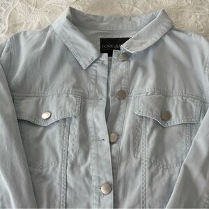 Forever 21 Plus Size Light Blue Jacket